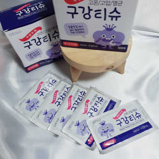 100도 이상에서 삶아 멸균 안심 아이수 구강 티슈 — 5점을 준 리뷰어가 2020년 10월 올린 사용 사진