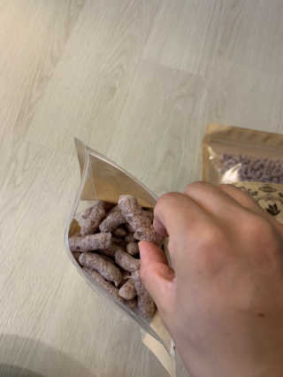 산들녘 둥근마 현미 찹쌀 과자와 둥근마 현미 찹쌀 10초 죽 — 4.5점을 준 리뷰어가 2020년 7월 올린 사용 사진