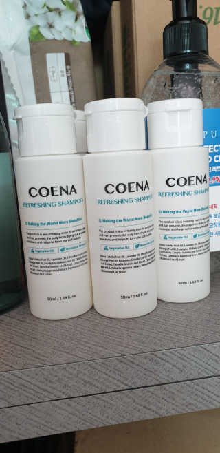 코에나샴푸 자연유래 식물성 코에나 샴푸 50ml — 4점을 준 리뷰어가 2020년 4월 올린 사용 사진