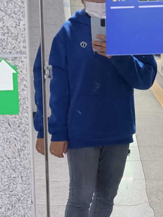 브랜디드라이프스타일코리아 행텐 헤리티지 후드 티셔츠 — 5점을 준 리뷰어가 2020년 11월 올린 사용 사진