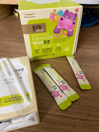 [풀무원베이비밀] 프로바이오락 베이비 튼튼 유산균 — 5점을 준 리뷰어가 2020년 7월 올린 사용 사진