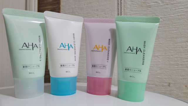 BCL AHA 광채케어 클렌징폼  미니시리즈 4종 30ml 리뷰 사진