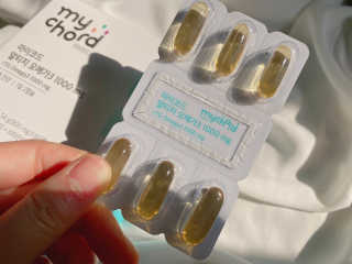 JW중외제약 마이코드 알티지 오메가3 1000 mg — 5점을 준 리뷰어가 2020년 7월 올린 사용 사진