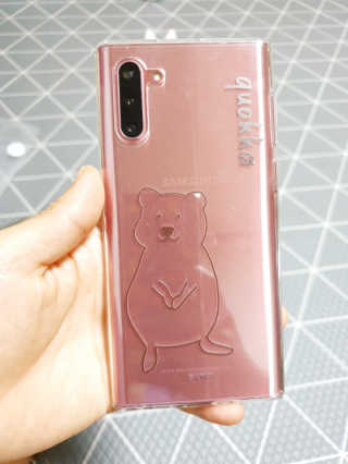 알파카케이스 라인 쿼카 투명 젤리 폰케이스 — 5점을 준 리뷰어가 2020년 6월 올린 사용 사진