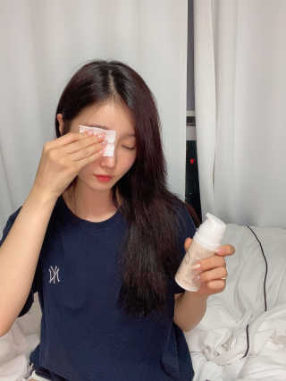 [헬로아이즈] 아이더마덱스 100ml + 순면솜120매 — 5점을 준 리뷰어가 2020년 10월 올린 사용 사진