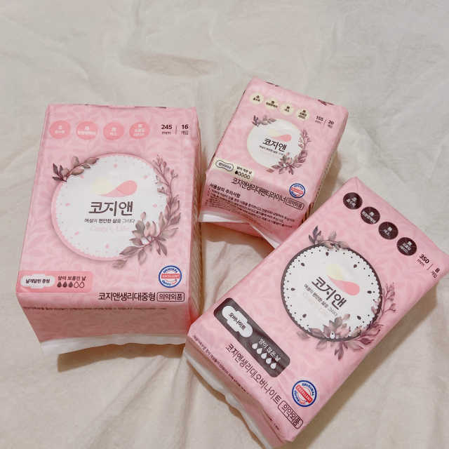 코지앤 생리대 체험 패키지 리뷰 사진