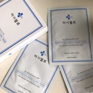 닥터마시멜로 닥터마스멜로 마블러스 아쿠아 클리닉 마스크 — 5점을 준 리뷰어가 2020년 10월 올린 사용 사진