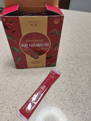건강한약속 바른 바른 타트체리100 — 4점을 준 리뷰어가 2020년 7월 올린 사용 사진