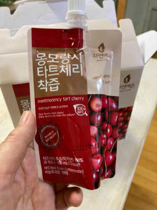 자연에온 몽모랑시 타트체리 착즙 100mL 10개입 2BOX — 5점을 준 리뷰어가 2020년 11월 올린 사용 사진