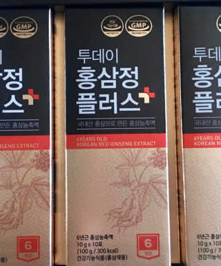서울약사신협_투데이홍삼정플러스스틱_10g x 30포 — 5점을 준 리뷰어가 2020년 11월 올린 사용 사진