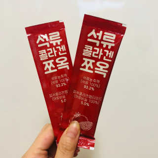 조은약초 석류콜라겐 석류즙 석류쪼옥 젤리 스틱 15포 x 20g — 5점을 준 리뷰어가 2020년 7월 올린 사용 사진