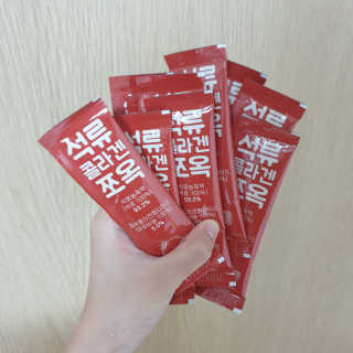 조은약초 석류콜라겐 석류즙 석류쪼옥 젤리 스틱 15포 x 20g — 5점을 준 리뷰어가 2020년 7월 올린 사용 사진