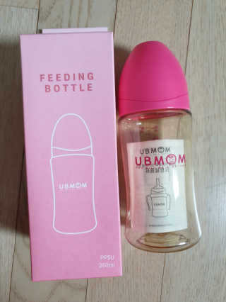 유비맘 PPSU 젖병 노꼭지_260ml_컬러 랜덤 발송 — 5점을 준 리뷰어가 2020년 9월 올린 사용 사진
