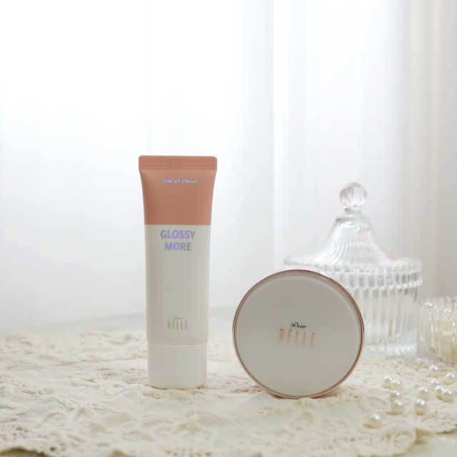 디어벨르 크림쿠션+디어벨르 글로시모어 톤업크림 세트 리뷰 사진