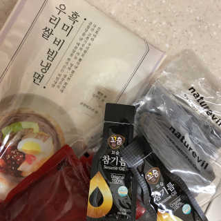 [네이처빌] 우리쌀 흑미비빔냉면,물냉면 총 2종 — 5점을 준 리뷰어가 2020년 7월 올린 사용 사진