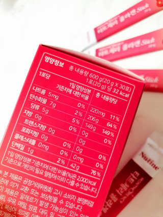 뉴틴 타트체리 콜라겐 스틱 20g X 30포 — 5점을 준 리뷰어가 2020년 8월 올린 사용 사진