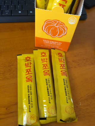 조은약초 국산 늙은 호박즙 호박쪼옥 젤리 20g x 15포 — 5점을 준 리뷰어가 2020년 8월 올린 사용 사진