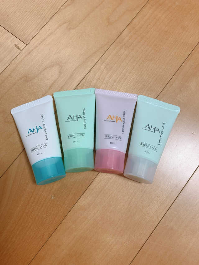 BCL AHA 광채케어 클렌징폼  미니시리즈 4종 30ml 리뷰 사진