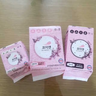 코지앤 생리대 체험 패키지 — 4점을 준 리뷰어가 2020년 10월 올린 사용 사진