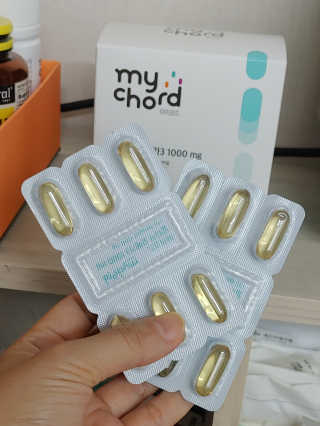 JW중외제약 마이코드 알티지 오메가3 1000 mg — 5점을 준 리뷰어가 2020년 10월 올린 사용 사진