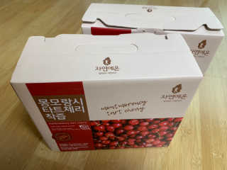자연에온 몽모랑시 타트체리 착즙 100mL 10개입 2BOX — 5점을 준 리뷰어가 2020년 11월 올린 사용 사진