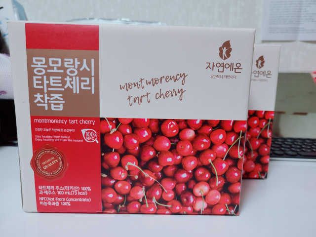 자연에온 몽모랑시 타트체리 착즙 100mL 10개입 2BOX 리뷰 사진