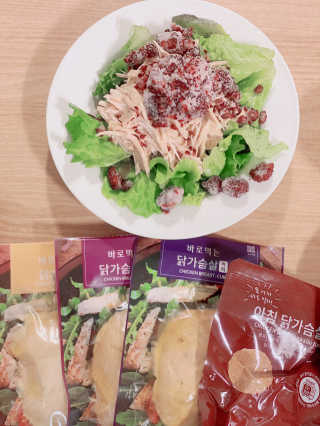 바로 먹는 아침 실온보관 닭가슴살 6종 — 5점을 준 리뷰어가 2020년 9월 올린 사용 사진