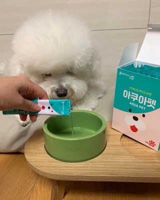펫시랩 반려견용 액상 프리바이오틱스 아쿠아펫 — 5점을 준 리뷰어가 2020년 11월 올린 사용 사진