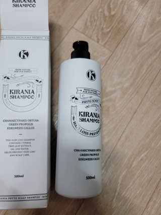 키라니아 피토스칼프 탈모완화 기능성샴푸 500ml — 5점을 준 리뷰어가 2020년 12월 올린 사용 사진