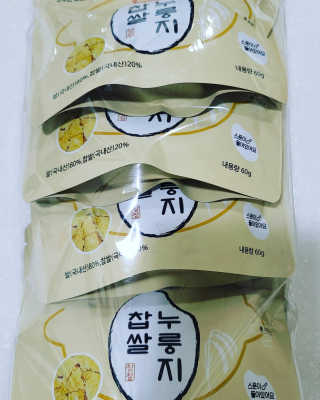 [꾸콤] 참참 전통 찹쌀 누룽지 일주일세트 60g x 5 — 5점을 준 리뷰어가 2020년 10월 올린 사용 사진