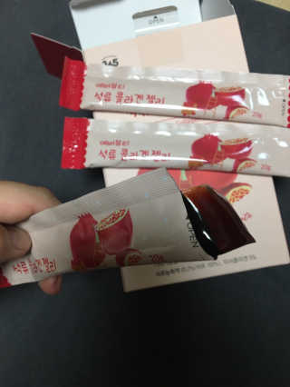 365더건강 에버뷰티 석류콜라겐 젤리 — 5점을 준 리뷰어가 2020년 6월 올린 사용 사진