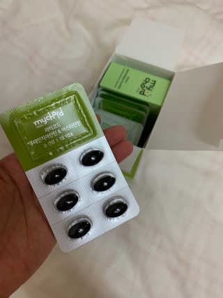 JW중외제약 마이코드 루테인지아잔틴 아스타잔틴 — 5점을 준 리뷰어가 2020년 9월 올린 사용 사진