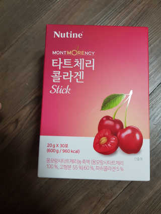 뉴틴 타트체리 콜라겐 스틱 20g X 30포 — 5점을 준 리뷰어가 2020년 7월 올린 사용 사진