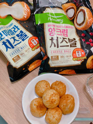 [풀무원] 치즈볼 2종-모짜렐라, 앙크림 — 5점을 준 리뷰어가 2020년 10월 올린 사용 사진