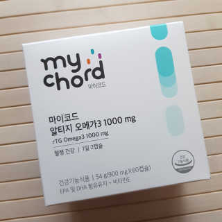 JW중외제약 마이코드 알티지 오메가3 1000 mg — 4점을 준 리뷰어가 2020년 8월 올린 사용 사진