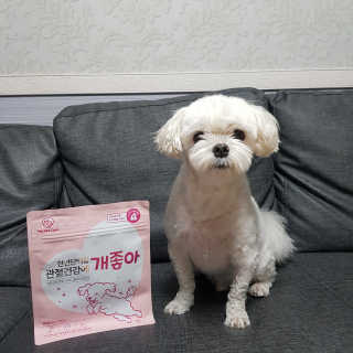 My Pet Care 천연단백질 관절건강에 개좋아 — 4.5점을 준 리뷰어가 2020년 12월 올린 사용 사진