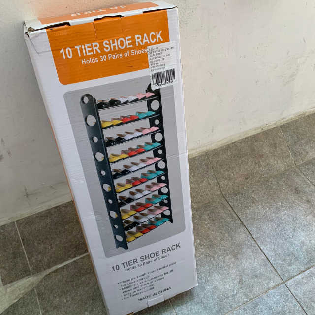 오픈 10단 신발 정리대 리뷰 사진