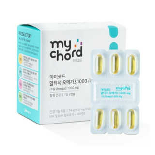JW중외제약 마이코드 알티지 오메가3 1000 mg — 4점을 준 리뷰어가 2020년 8월 올린 사용 사진