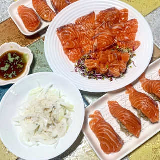 동원산업 항공직송 동원생연어_400g — 5점을 준 리뷰어가 2020년 4월 올린 사용 사진