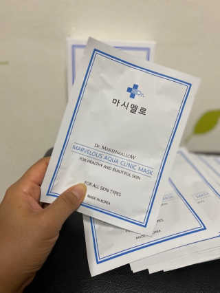 닥터마시멜로 닥터마스멜로 마블러스 아쿠아 클리닉 마스크 — 5점을 준 리뷰어가 2020년 8월 올린 사용 사진