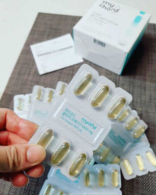 JW중외제약 마이코드 알티지 오메가3 1000 mg — 5점을 준 리뷰어가 2020년 8월 올린 사용 사진