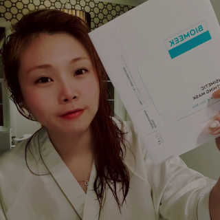 바이오믹 BIOMEEK SENSIMETIC SOOTHING MASK.S — 5점을 준 리뷰어가 2020년 7월 올린 사용 사진