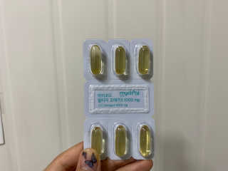 JW중외제약 마이코드 알티지 오메가3 1000 mg — 4점을 준 리뷰어가 2020년 7월 올린 사용 사진