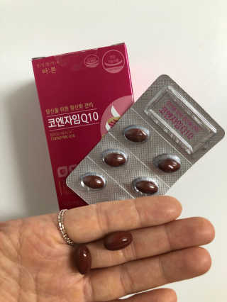 건강한약속 바른 바른 코엔자임Q10 — 5점을 준 리뷰어가 2020년 5월 올린 사용 사진