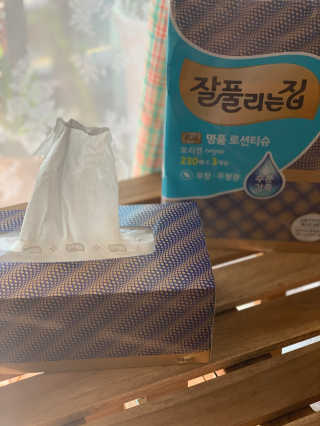 잘풀리는집 부드러운 모이스처 보습 미용 티슈 230매 — 5점을 준 리뷰어가 2020년 9월 올린 사용 사진