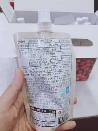 자연에온 몽모랑시 타트체리 착즙 100mL 10개입 2BOX — 5점을 준 리뷰어가 2020년 11월 올린 사용 사진