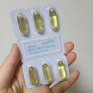 JW중외제약 마이코드 알티지 오메가3 1000 mg — 5점을 준 리뷰어가 2020년 9월 올린 사용 사진