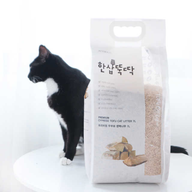 펫토리아 한삽뚝딱 프리미엄 고양이 두부모래 리뷰 사진