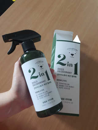 강아지스토리 2in1 강아지 애견 탈취제 400ml — 5점을 준 리뷰어가 2020년 5월 올린 사용 사진