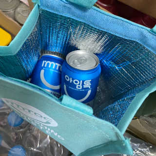 일화 아임톡 탄산수 355mlX24캔 + 보냉팩 증정이벤트 — 5점을 준 리뷰어가 2020년 5월 올린 사용 사진